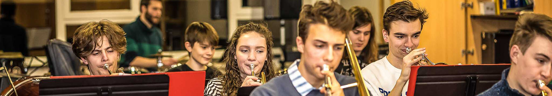 Bigbandprobe, Blick auf die Brass-Section