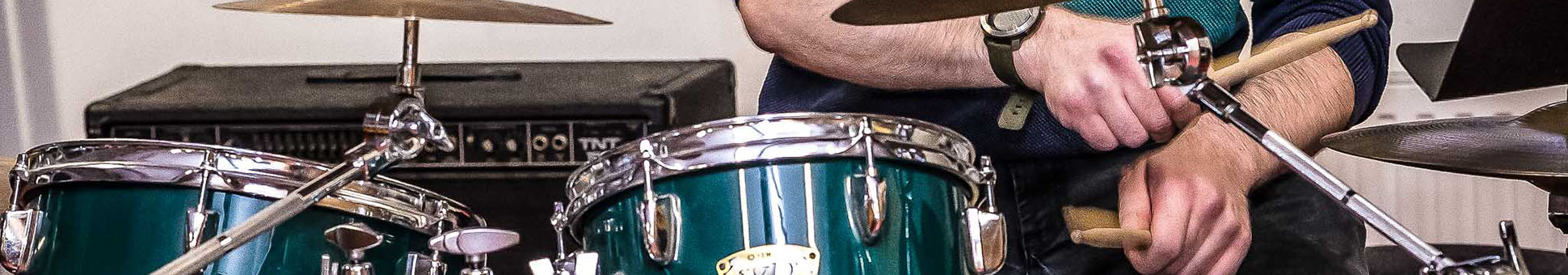 Drummer in der Bigbandprobe; 